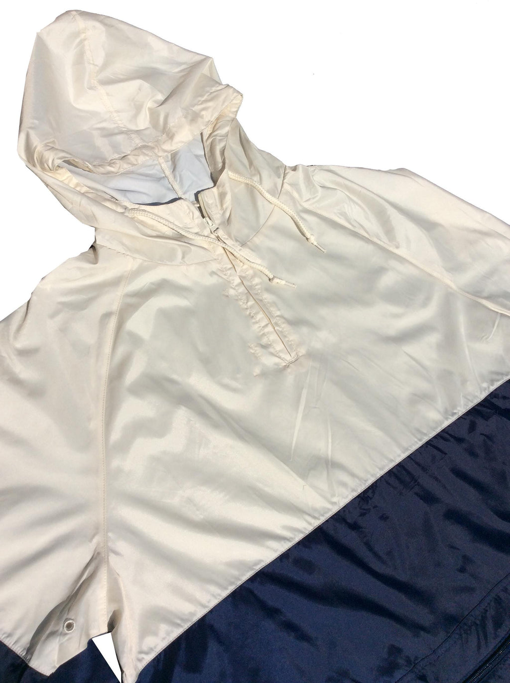 Navy and White Windbreaker