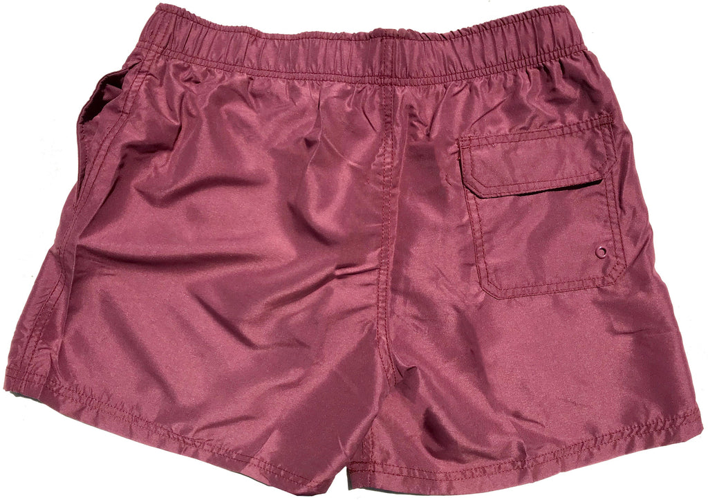 Molokai Solid Burgundy Boys Swim Trunks