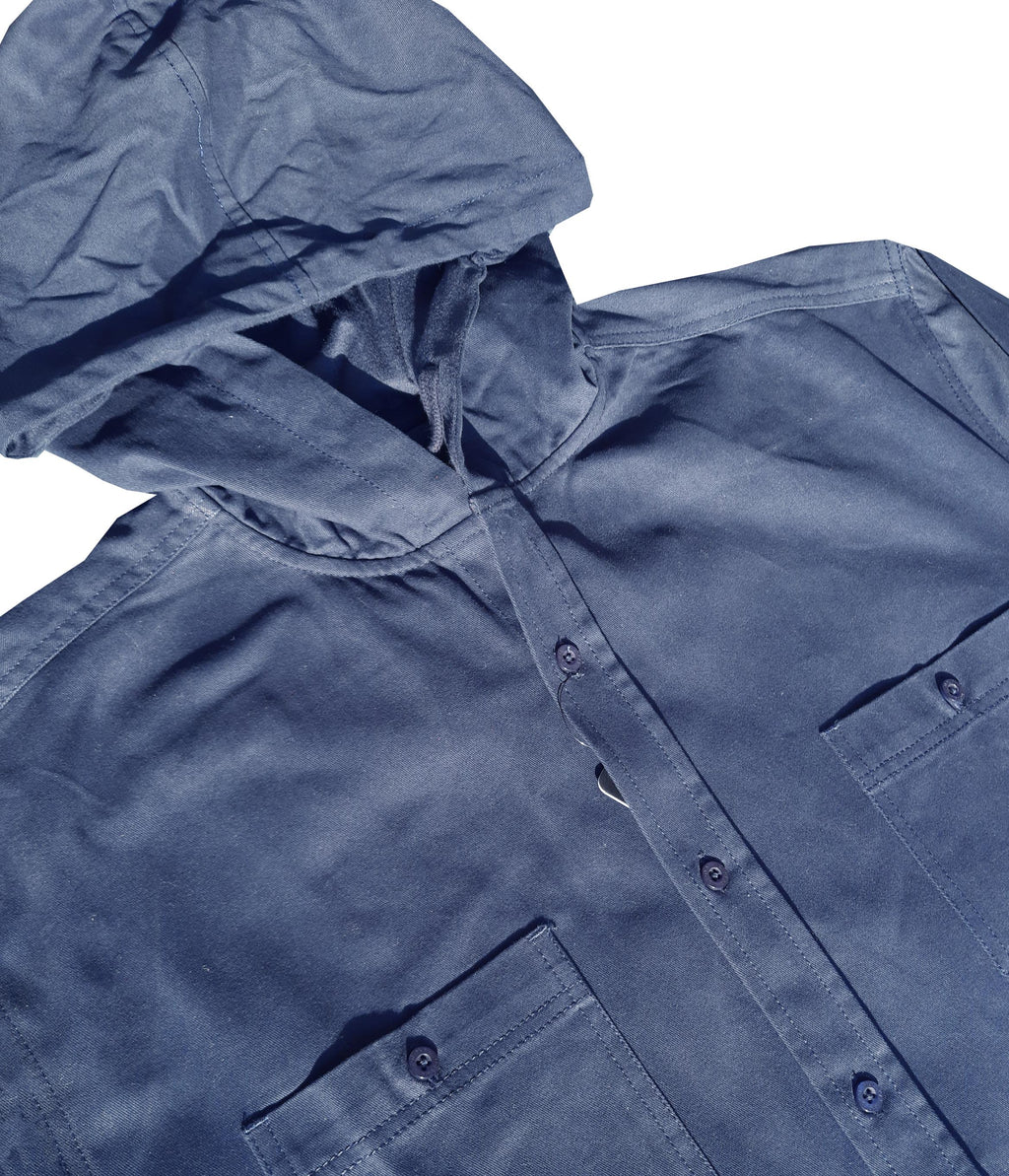 Solid Navy Cargo Hooded Jacket