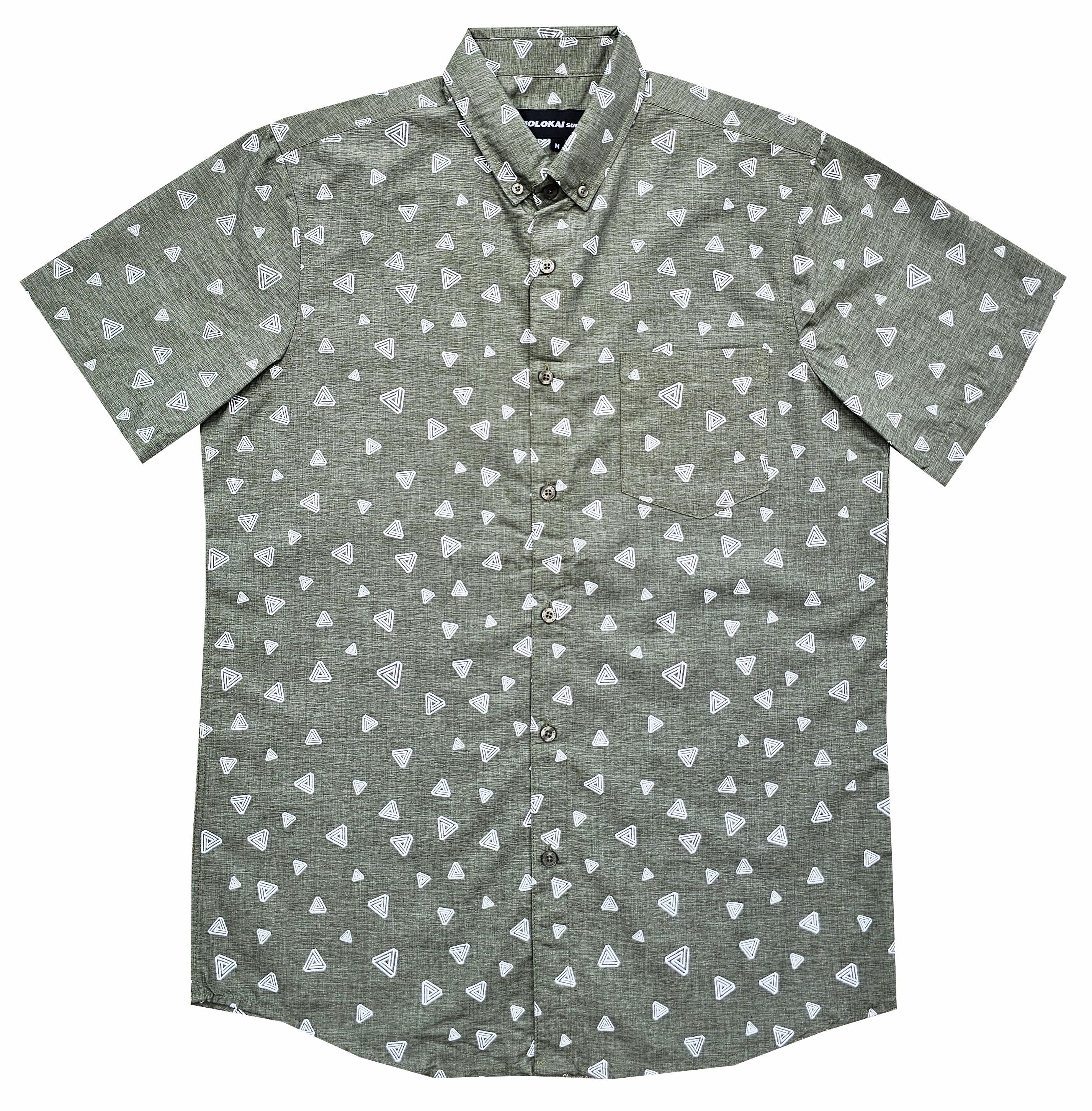 Green and White Geo Triangle