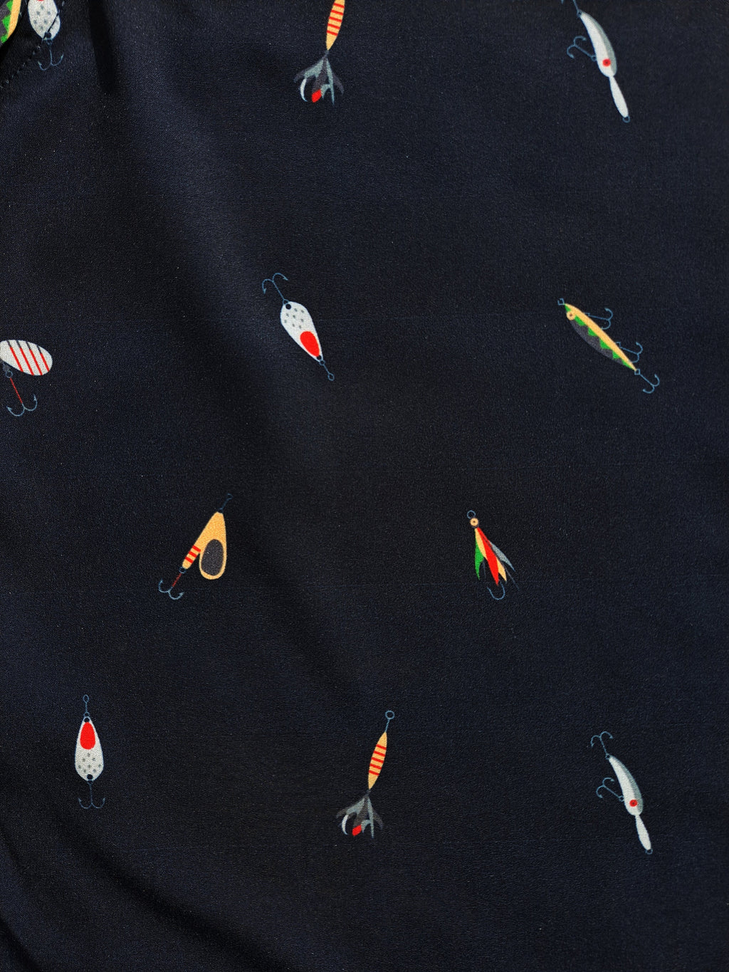 Black Fish Hooks Button Down Shirt