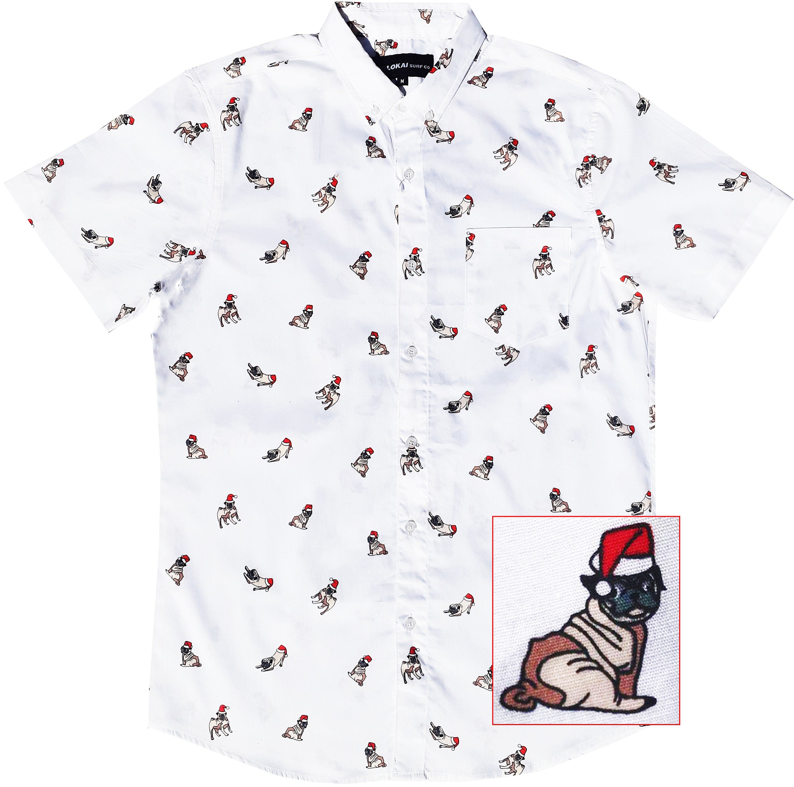 Christmas Dog Button Down Shirt